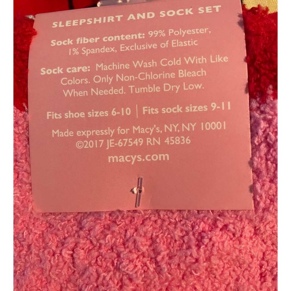 Jenni Jennifer Moore Graphic Sleepshirt and Socks Set X SMALL (892) - Picture 4 of 7